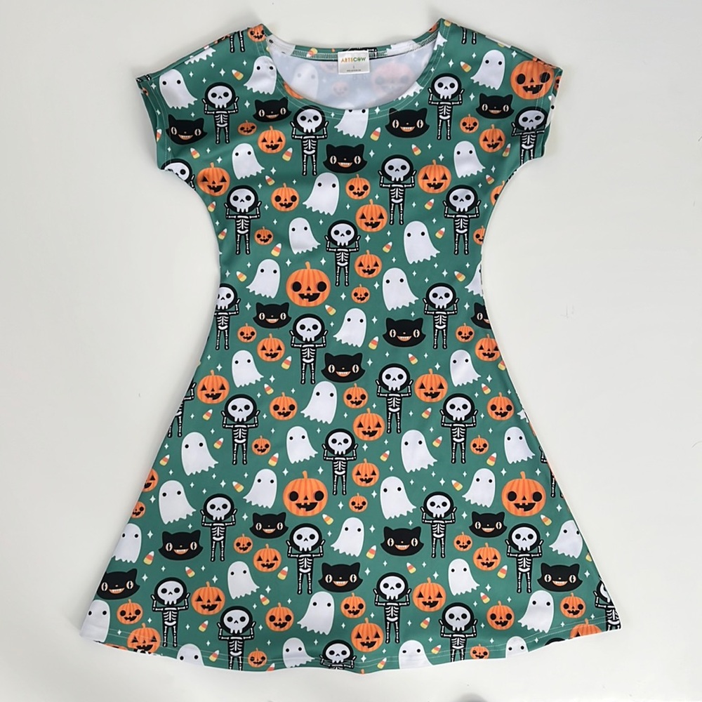 Em and Sprout Halloween Dress, Skater Fit and Flare, size S